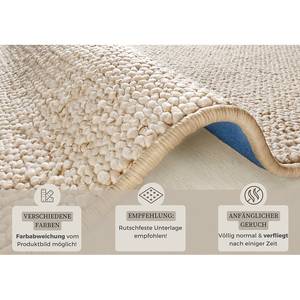 Tapis à poils courts Wolly II Fibres synthétiques - Beige - Ø 200 cm