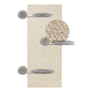 Tapis à poils courts Wolly II Fibres synthétiques - Beige - Ø 200 cm