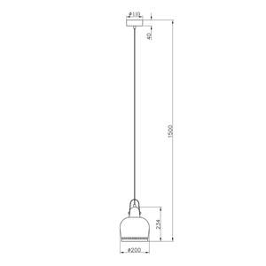 Hanglamp Greebo aluminium - wit