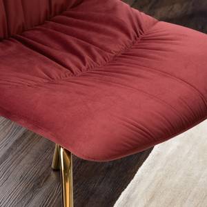 Chaises Lillu (lot de 2) Velours / Acier - Rouge