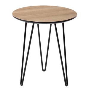 Table d'appoint Kess I Imitation chêne marron clair / Noir