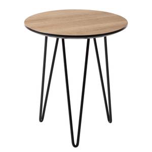 Table d'appoint Kess I Imitation chêne marron clair / Noir