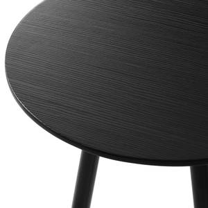 Table d'appoint Kitt S Imitation chêne noir / Noir