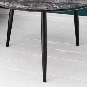 Table d'appoint Kitt L Imitation granite noir / Noir