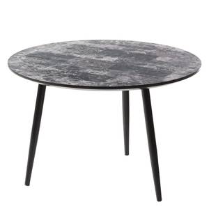 Table d'appoint Kitt L Imitation granite noir / Noir