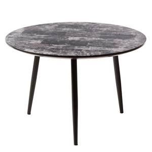 Table d'appoint Kitt L Imitation granite noir / Noir