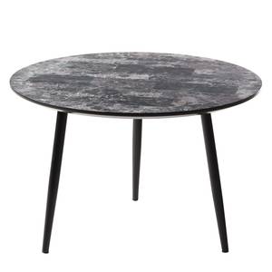 Table d'appoint Kitt L Imitation granite noir / Noir