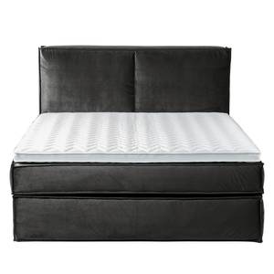 Premium Boxspringbett KINX Samt - 180x200 cm - Samt Fraya: Steingrau - 180 x 200cm - H2 - 130 cm