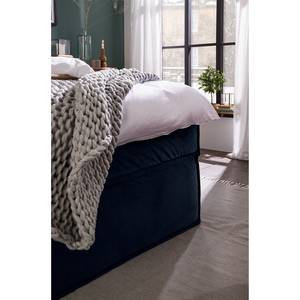 Premium Boxspringbett KINX Samt - 180x200 cm - Samt Fraya: Marineblau - 180 x 200cm - H2 - 130 cm