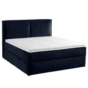 Premium Boxspringbett KINX Samt - 180x200 cm - Samt Fraya: Marineblau - 180 x 200cm - H2 - 130 cm