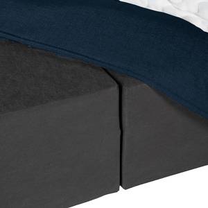 Premium boxspring KINX fluweel - 180x200 cm - Velours Fraya: Marineblauw - 180 x 200cm - H2 zacht - 130cm