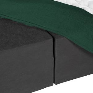 Premium Boxspringbett KINX Samt - 180x200 cm - Samt Fraya: Teichgrün - 180 x 200cm - H2 - 130 cm