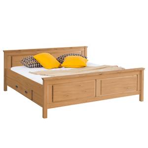 Massief houten bed Bergen massief grenenhout - Geloogd grenenhout - 200 x 200cm