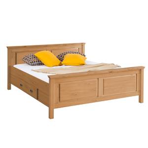 Massief houten bed Bergen massief grenenhout - Geloogd grenenhout - 180 x 200cm