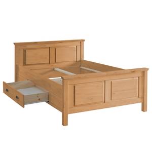 Massief houten bed Bergen massief grenenhout - Geloogd grenenhout - 140 x 200cm