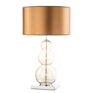 Tafellamp Luvia Koper - Glas - Metaal - Textiel - Hoogte: 60 cm