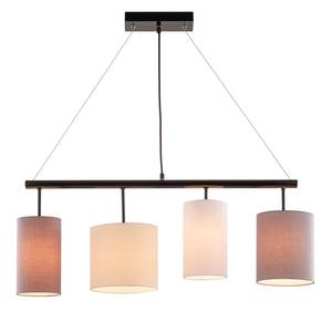 Hanglamp Kamia textielmix - zwart - Aantal lichtbronnen: 4