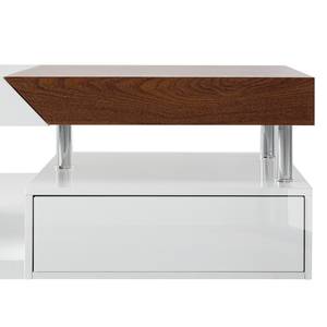 Table basse Smithers Imitation noyer / Blanc brillant