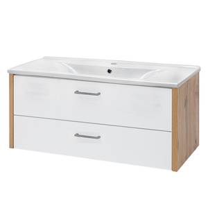 Meuble lavabo Soko II Blanc - Bois manufacturé - 99 x 55 x 45 cm