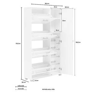 Schoenenkast Nadin I Panama eikenhouten look