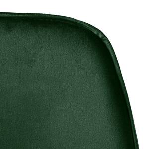 Sedia imbottita Evy (set di 2) Velluto/Metallo - Oro - Velluto Sua: verde scuro