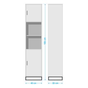 Hoge kast Woodson massief acaciahout/ijzer - Acaciahouten Lichtbruin