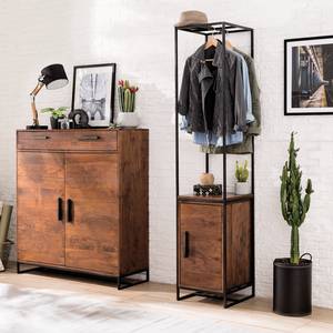 Garderobe Woodson II massief acaciahout/ijzer - Bruin acaciahout