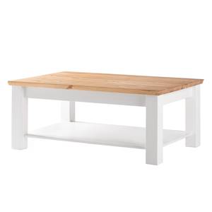 Salontafel Ummanz Massief grenenhout - honingkleurig grenenhout/wit grenenhout - Pijnboomhout wit - 110 x 75 cm