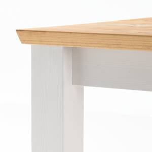 Tavolino da salotto Ummanz Pino massello - Pino bianco - 110 x 75 cm