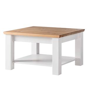 Table basse Ummanz Pin massif - Pin miel / Pin blanc - Pin blanc - 75 x 75 cm