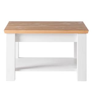 Table basse Ummanz Pin massif - Pin miel / Pin blanc - Pin blanc - 75 x 75 cm