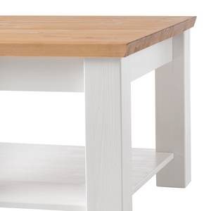 Table basse Ummanz Pin massif - Pin miel / Pin blanc - Pin blanc - 75 x 75 cm