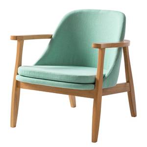 Fauteuil Londo geweven stof - Mintkleurig