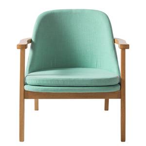 Fauteuil Londo geweven stof - Mintkleurig