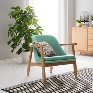 Fauteuil Londo geweven stof - Mintkleurig