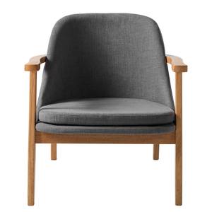 Fauteuil LONDO geweven stof - Grijs