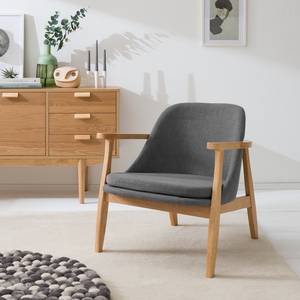 Fauteuil LONDO geweven stof - Grijs