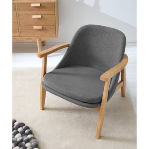 Fauteuil LONDO geweven stof - Grijs