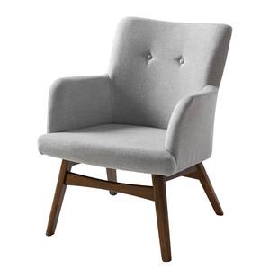 Fauteuil Joreen II Geweven stof - Lichtgrijs