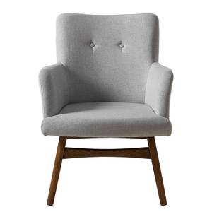 Fauteuil Joreen II Geweven stof - Lichtgrijs