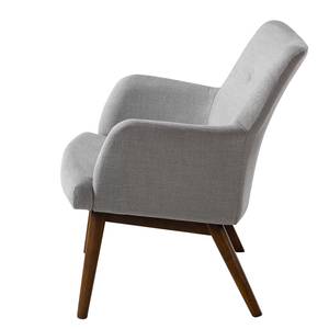 Fauteuil Joreen II Geweven stof - Lichtgrijs