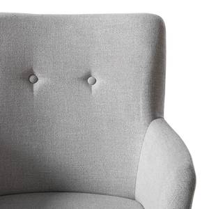 Fauteuil Joreen II Geweven stof - Lichtgrijs