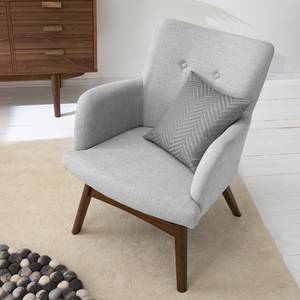 Fauteuil Joreen II Geweven stof - Lichtgrijs