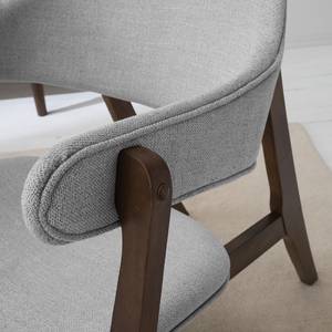 Fauteuil Sadler I geweven stof - Lichtgrijs