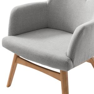 Fauteuil Joreen III Geweven stof - Lichtgrijs