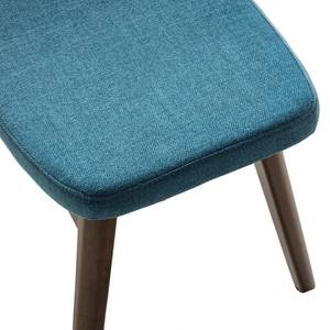 Gestoffeerde hocker Joreen II geweven stof - Blauw