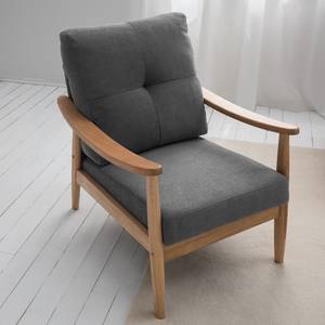 Fauteuil Benson II geweven stof - Grijs