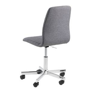 Chaise de bureau pivotante Eiby Tissu / Chrome - Gris / Chrome - Gris