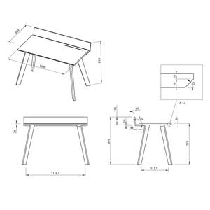 Schreibtisch Loft Eiche