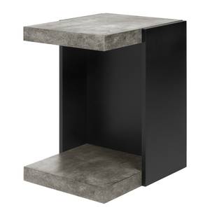 Table d'appoint Lande Imitation béton / Noir